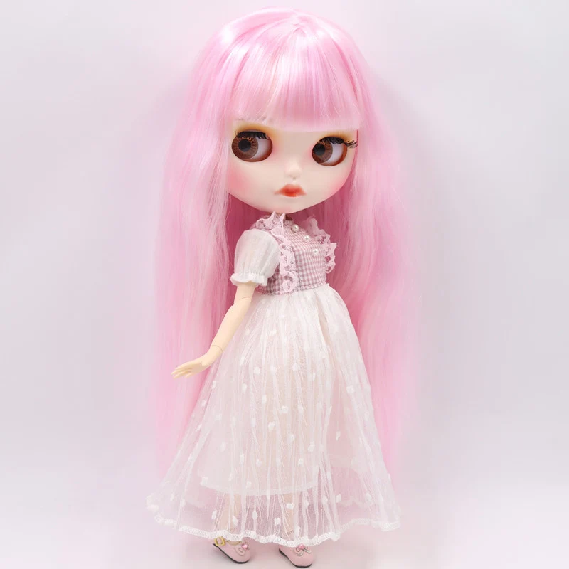 ICY Nude Blyth кукла на заказ № BL1017 розовые волосы белого цвета кожи 1/6 bjd, pullip, licca, jerryberry - Цвет: A doll clothes shoes
