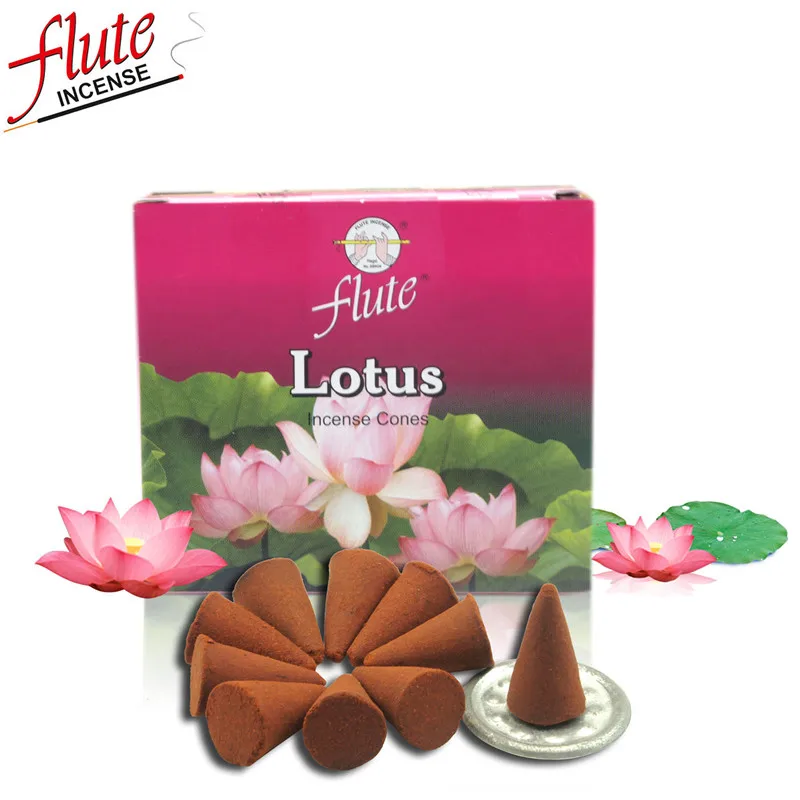 Lotus Флейта 10 конусов/коробка многоцветный индийский конус для благовоний ручной работы цветной дым ароматерапия ароматизатор для дома - Аромат: Lotus
