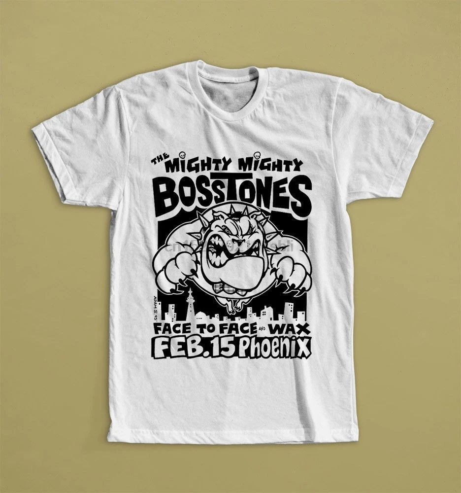 THE MIGHTY bossones восковая панк-футболка с лицом к лицу высокое качество на заказ