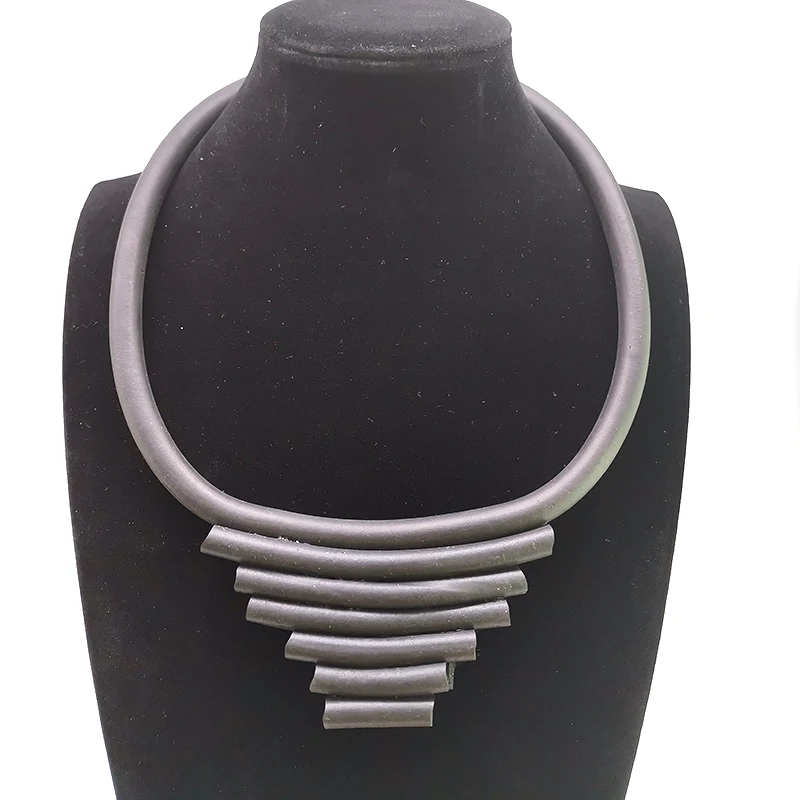 

YD&YDBZ Designer Handmade Necklace Women Rubber Choker Necklaces Black Chain Short Necklaces Punk Pendant Jewelry Festival Gift