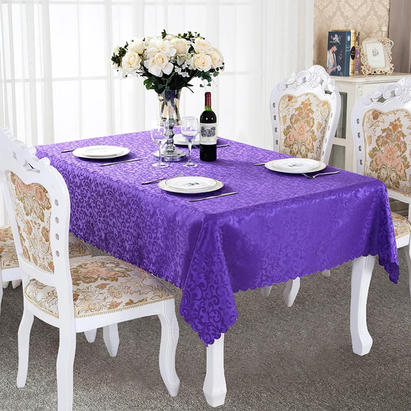 H30a46a52eb4041e093c315e6e6f55c72v Luxury Dining Table Protective Cover Eco-Friendly Rectangle Jacquard Tablecloth Fabric For Wedding Restaurant Recycled Modern Mallzona