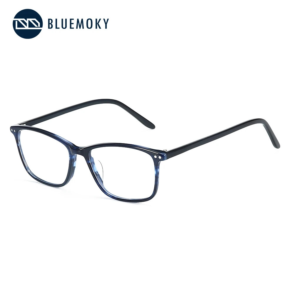 BLUEMOKY, женские очки, оправа, ацетат, квадратные очки, близорукость, модный дизайн, оптические очки, оправа, очки BT3021 - Цвет оправы: Blue