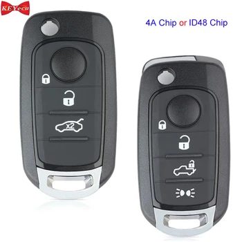 

KEYECU for Fiat 500X Egea Tipo 2016 2017 2018 Remote Key Fob 3/4 Button 433.92MHz FSK 4A Chip/ ID48 Chip