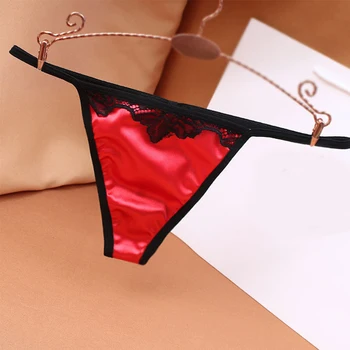 

Sexy Women Low Rise Panties Lace Erotic Thongs Underwear G Strings And Thongs Mini Tback Micro Satin Panties M L XL