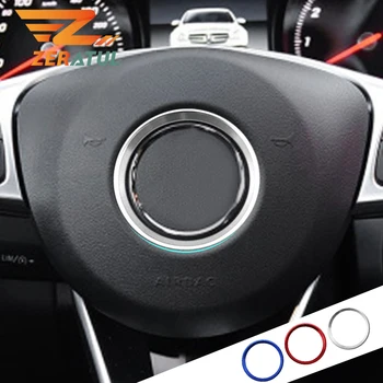 

Zeratul Car Steering Wheel Circle Sequins Ring Trim for Mercedes Benz GLE X163 X164 SLC W219 W230 GLK W204 GLC 2015-2019