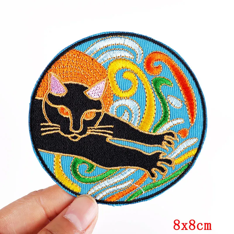 Iron On Patches DIY Outdoor Travel Embroidered Patches For Clothing Nature Adventure Patches On Clothes Applique Camera Badges 
