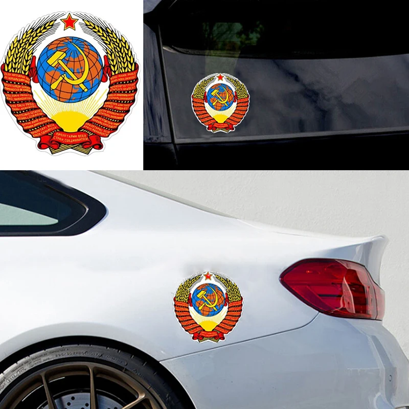 YJZT 12 см * российский флаг СССР наклейка для автомобиля страна Стайлинг 6