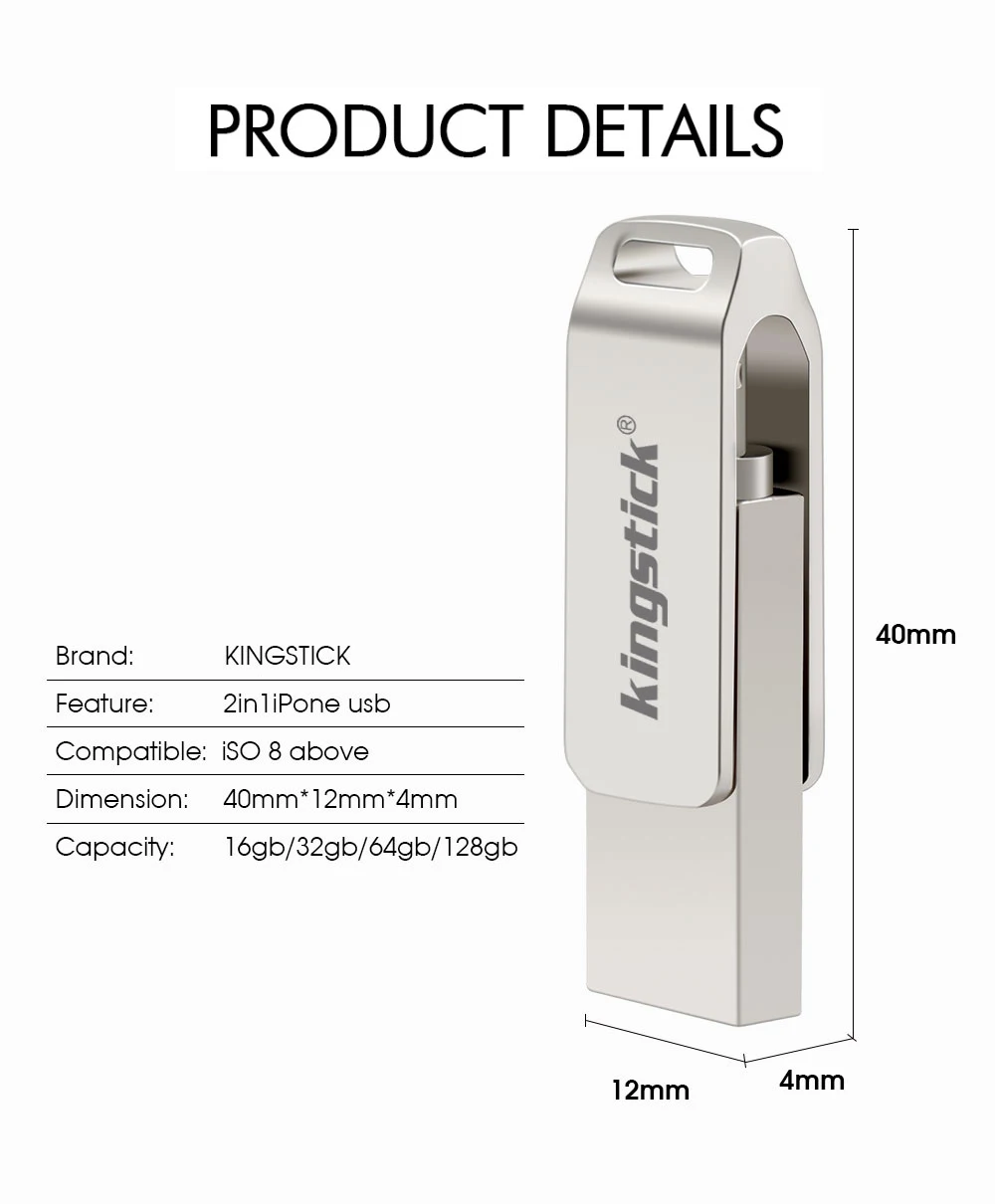 Usb флеш-накопитель для iPhone 6/6s/6plus/7/7plus/8/X Usb/Otg/Lightning 2 в 1 флеш-накопитель для iOS внешних устройств хранения