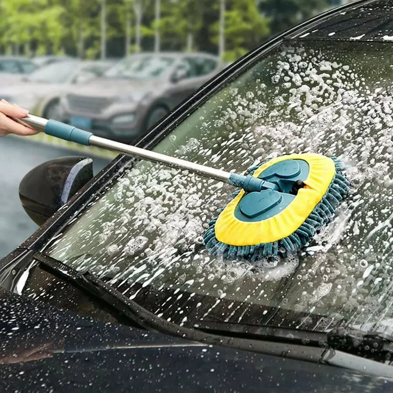 Fregona de limpieza del coche, cepillo de lavado de coches, mopa  telescópica giratoria, chenilla, escoba, cepillo de polvo, herramientas de  limpieza de ventanas y suelo|Esponjas, paños y cepillos| - AliExpress