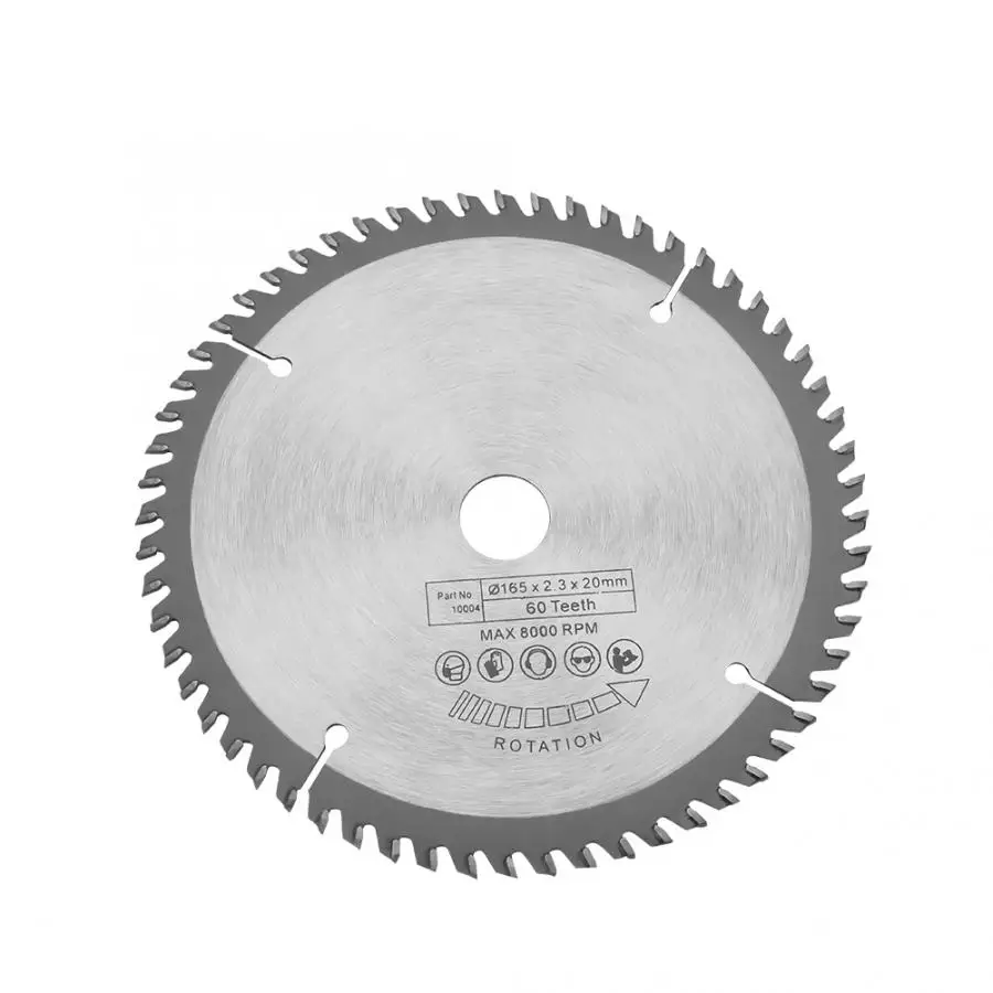 

165mm Silver TCT Circular for Wood Cutting 60 Teeth with Reduction Rings 1