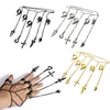 Adult Kids Kurapika Chains Bracelet Hunter Cosplay Cool Five Finger Rings Rapers Full-five Fingers Rings Fashion Jewelry 2