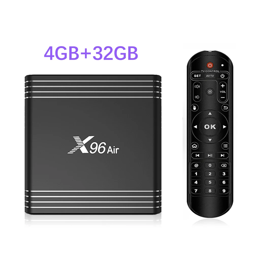 4G 32G X96Air 4 Гб 64 ГБ Android 9,0 ТВ приставка Amlogic S905X3 четырехъядерный 2,4G 5G двойной Wifi BT4.1 8K поддержка Youtube Netflix X96 Air Media pl - Цвет: 4G 32G