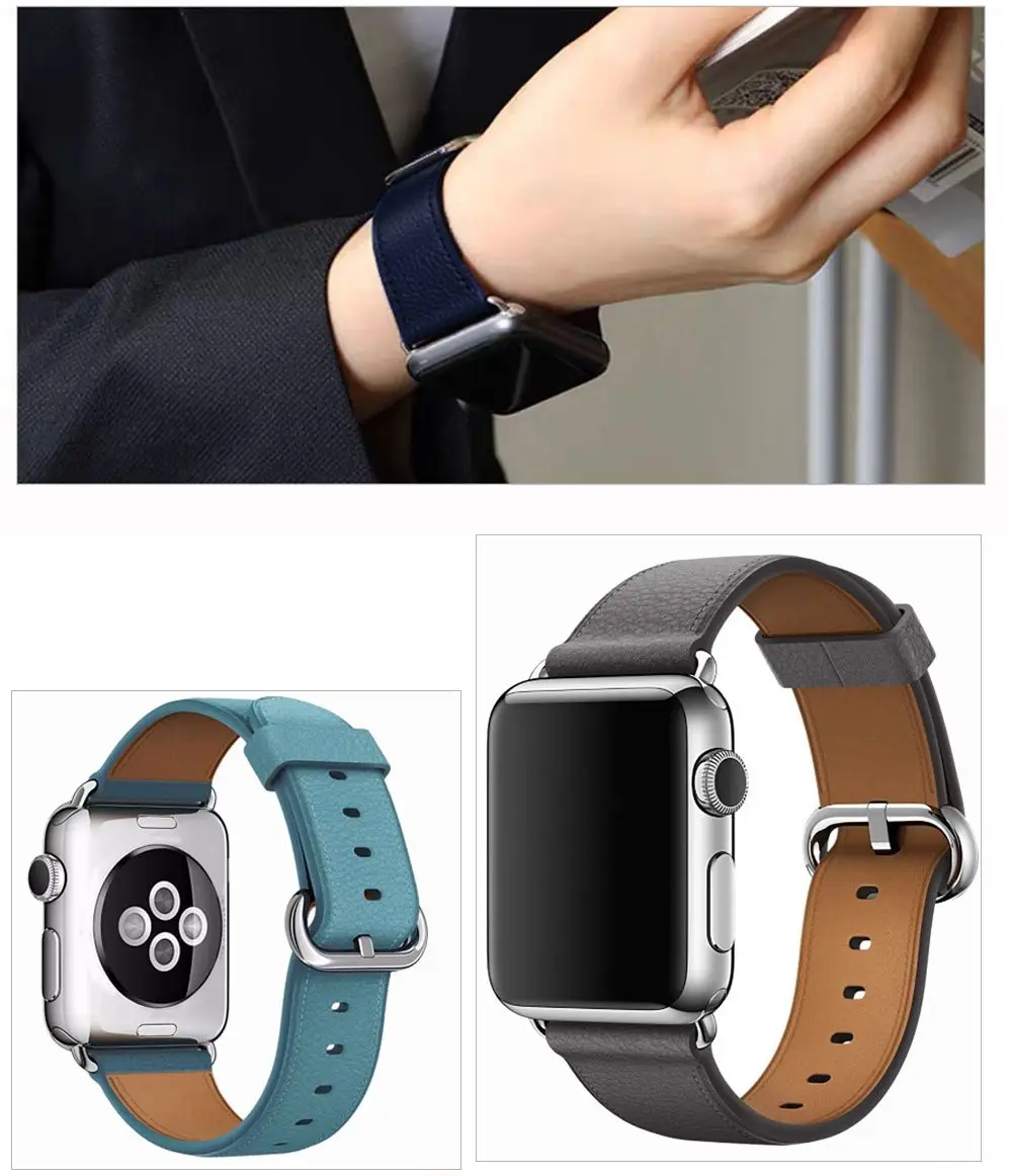 Samrt Watch Band for Apple Watch Band Series 6 SE 5 4 3 2 1 Leather Strap 44mm 38mm 42mm 40mm Samrt Watch Band for Apple Watch Band Series 6 SE 5 4 3 2 1 Leather Strap 44mm 38mm 42mm 40mm