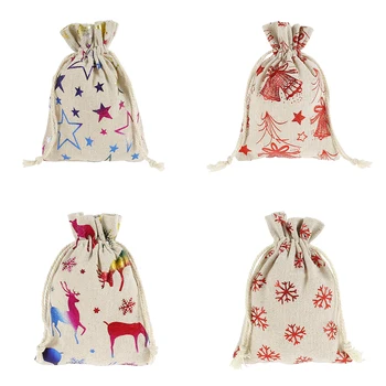

24Pcs Multifunction Calico Cotton Linen Drawstring Tote Bag Travel Storage Package For Clothes Cosmetic Sundries Household