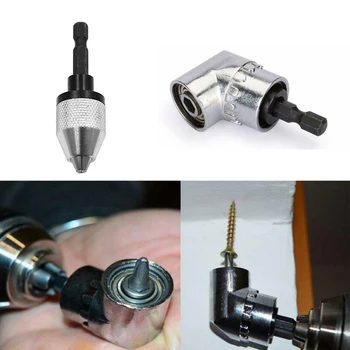 

0.3-6.5mm Angle Driver Keyless Screwdriver Quick Change Adapter Tool Hex