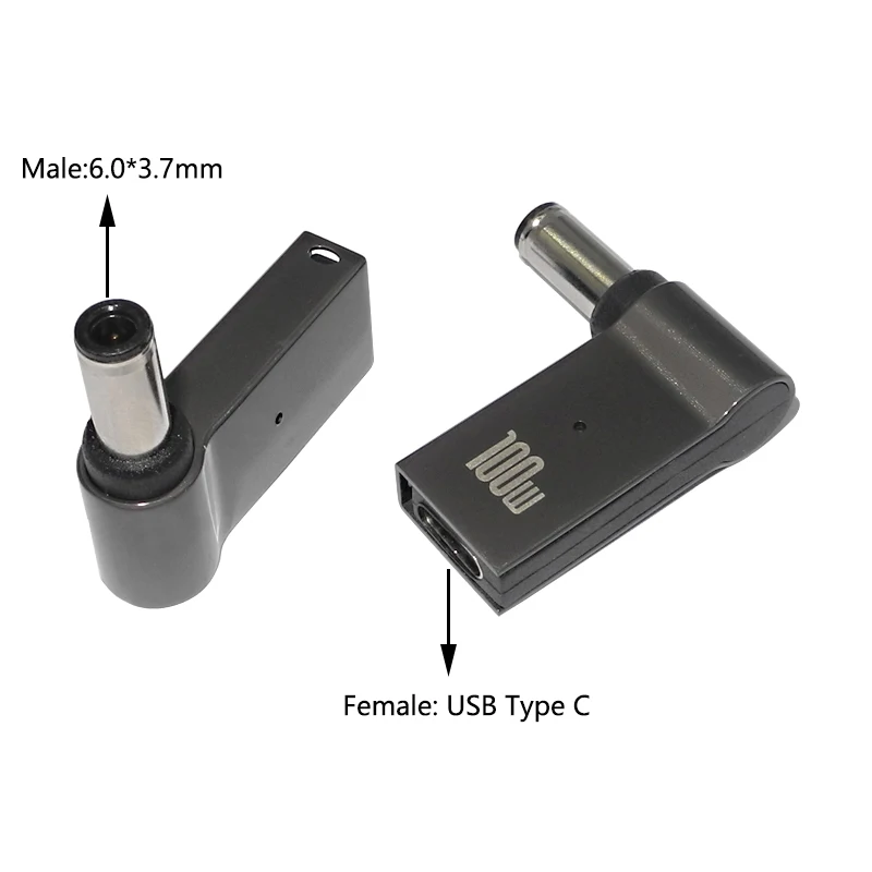 Convertidor Usb tipo C de 100W a adaptador de Cable de carga rápida de 6,0*3,7mm para Asus TUF Gaming FX705GM FX705GE FX705GD FX505 enchufe de CC