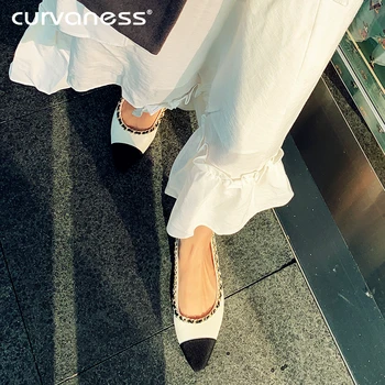 

New 2020 Spring Women Slip On Flat Loafers Pointed Toe Shallow Ballet Flats Shoes Casual Flat Shoes Ballerina Flats Size 33-41