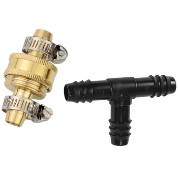 

2 Set Accessories: 1 Set 3 Pairs 1/2 Inch Garden Hose Male Female Connector & 1 Set 20 Pcs Irrigation Fittings Kit