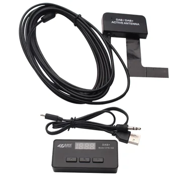 

Digital Broadcast Receiver Box No Software Required Vehicle-Mounted DAB Receiver Box with FM Forward (Black)