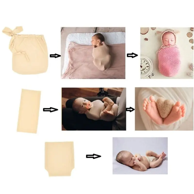 

Skin Soft Wrapping Bag Wrapping Buddy Diaper Cover for Newborn Photography Handy Assistant Props Newborn Photo Shoot