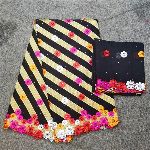 BLACK 2 Швейцарская вуаль кружева в швейцарском стиле высокого качества tissu broderie africain suisse Черная кружевная ткань камень ткань из Дубая 7 ярдов/лот - Цвет: BLACK 2