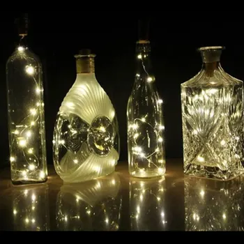 

50CM LED Bottle Light String Cork Shape Solar Solar DIY Warm White Solar Bottle Stopper Light String Outdoor Starry