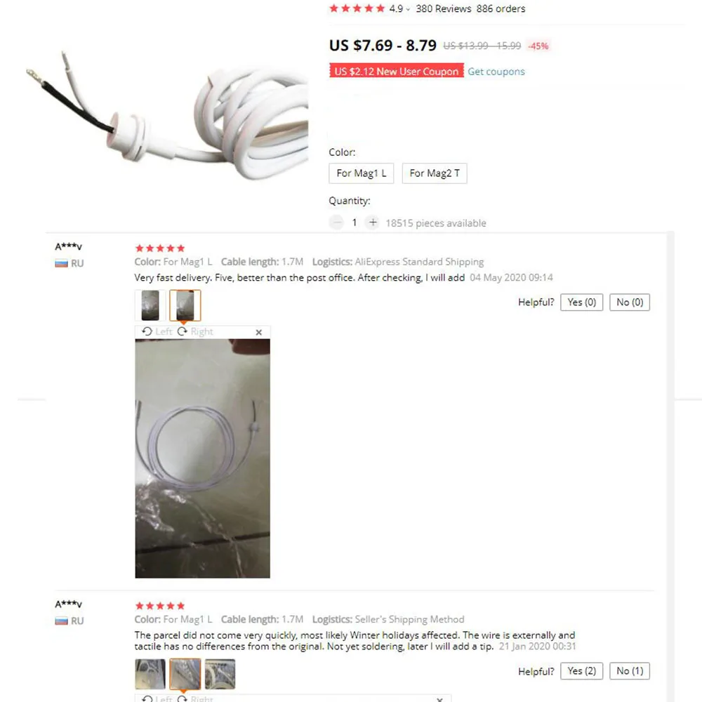 NEW Mag*safe 1 2 Cable DC Repair Cord For Macbook Air Pro Power Adapter Charger Power Cable 45W 60W 85W Replacement
NEW Mag*safe 1 2 Cable DC Repair Cord For Macbook Air Pro Power Adapter Charger Power Cable 45W 60W 85W Replacement