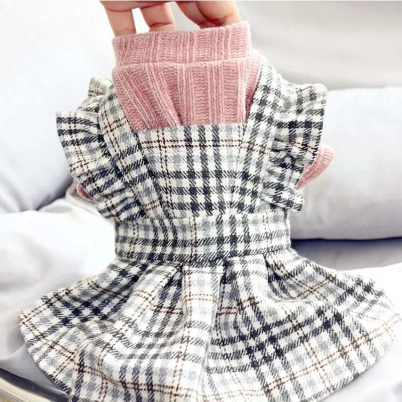 Dress Зимняя одежда для собак, толстая флисовая куртка для собаки, зимние теплые комбинезоны с домашними животными, пальто для больших собак, одежда для чихуахуа, бульдога XL - Цвет: Dress