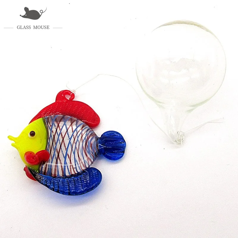 

Custom new Handmade Murano glass Tropical fish statue ornament Pendant Home Aquarium fish tank decor Mini marine animal Figurine