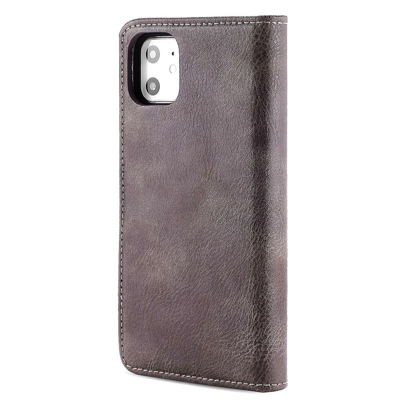 Для IPhone задняя крышка PU кошелек кожаный чехол Слот для кредитных карт Coque держатель-серый
