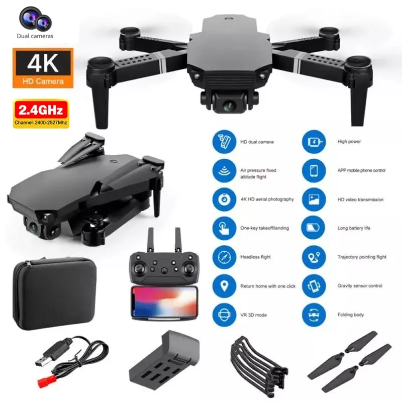 2021 nuovi droni con 4K HD doppia fotocamera pieghevole altezza  mantenimento Drone 2.4G WiFi FPV RC Quadcopter giocattolo Dron 12 minuti|RC  Quadcopter| - AliExpress