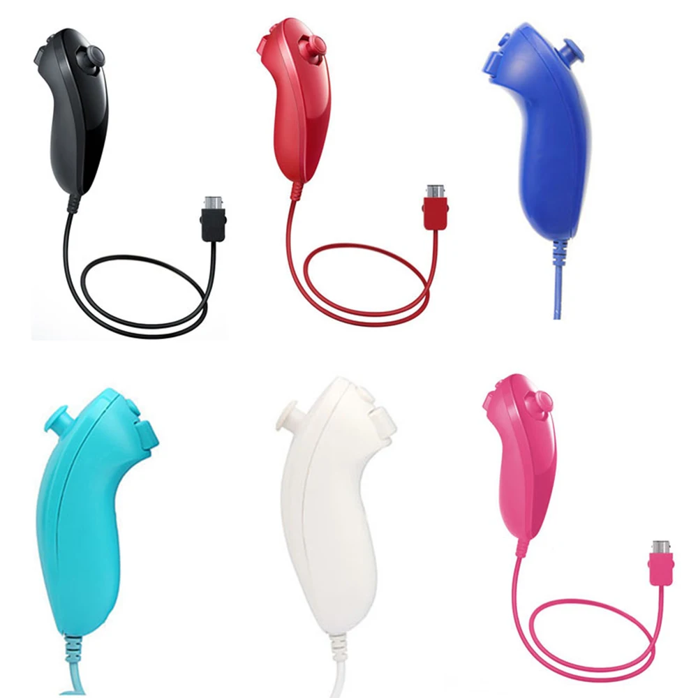 

for Left Hand wii Nunchuck Controller Joystick Curved Game Handle Controller Nunchuk Nunchuck For Nintendo Wii Gamepad Dropship