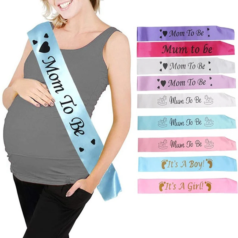 Decoración de fiesta de recién nacido, recuerdo de mamá embarazada, regalo, mamá, faja, decoración para fiesta de bienvenida de bebé, sash156 x 9,5 cm