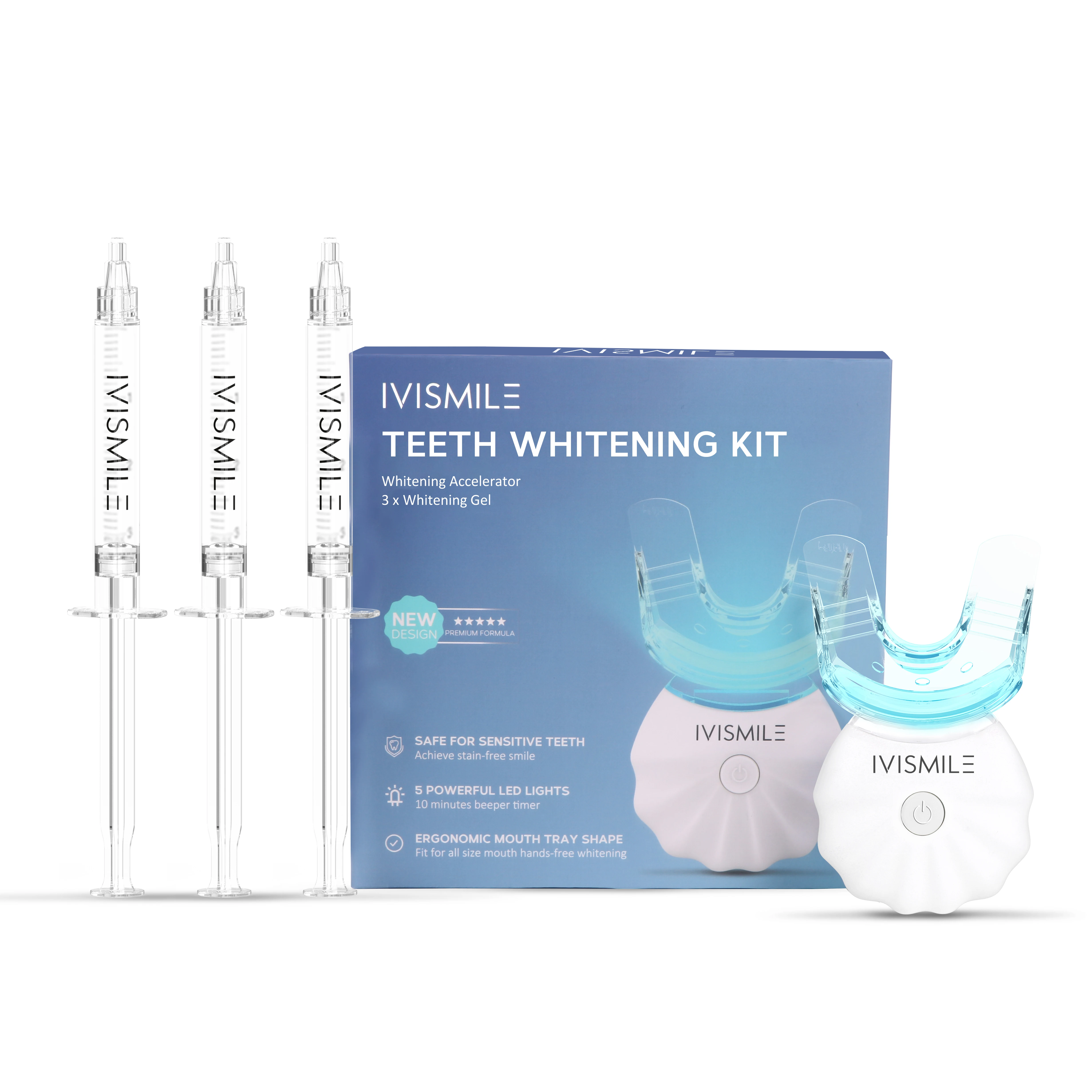 IVISMILE Teeth Whitening Kit With Led Light Oral Care Bleach Remove Tooth Stains Whitener Dental Equipment 35% CP