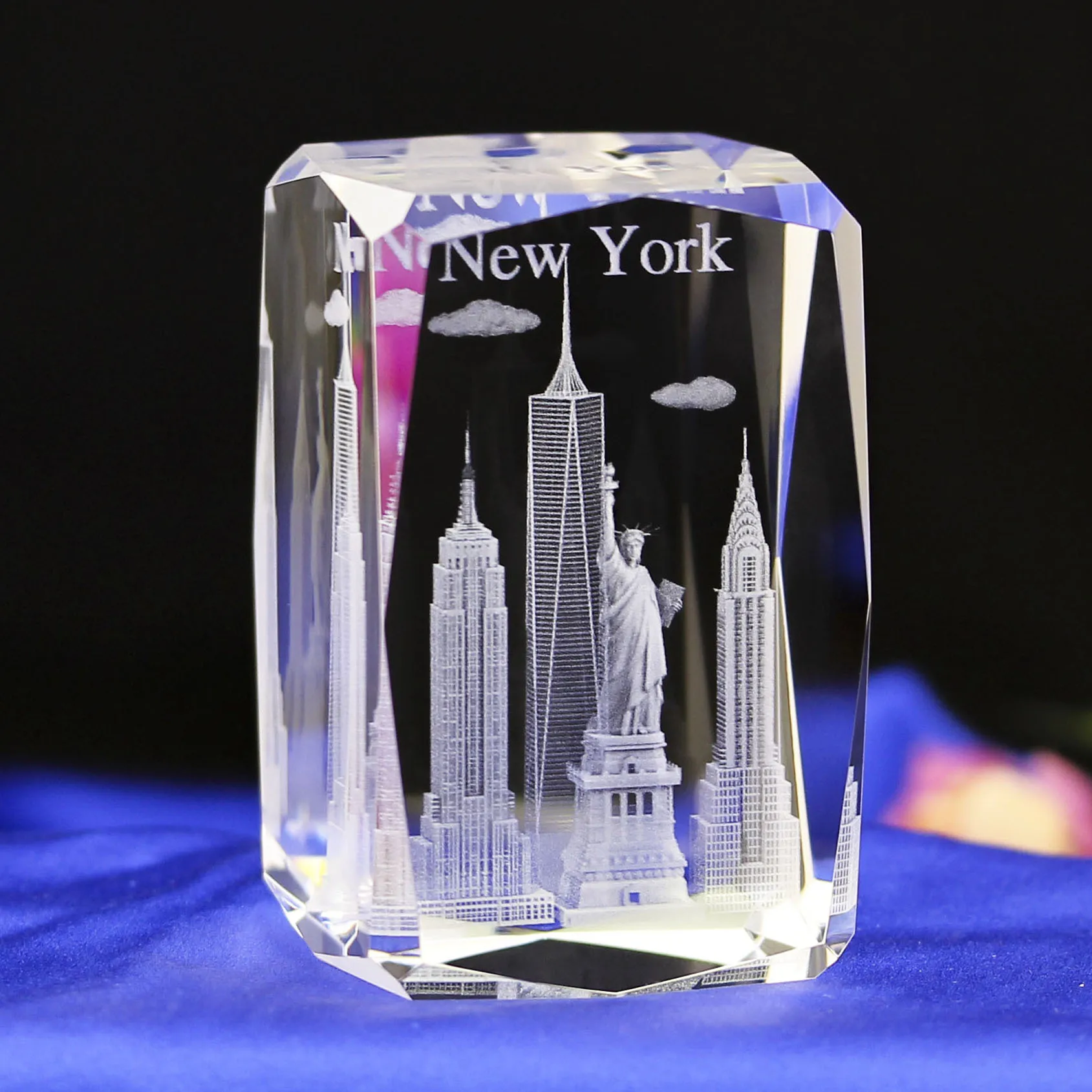Ремесла домашний декор NewYork City K9 кристалл лазер 3D внутренняя статуя скульптура