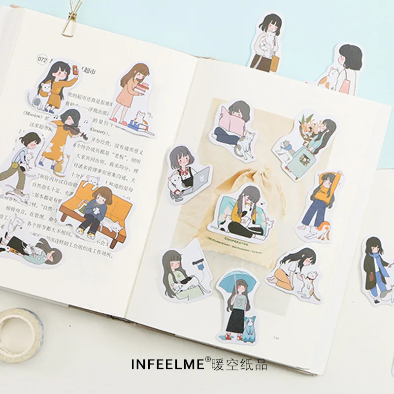 40pcs/pack Kawaii Cartoon handbook Stickers DIY Lovely Girls Cool Boys stickers Craft Photo Albums Sticker/Scrapbooking | Дом и сад