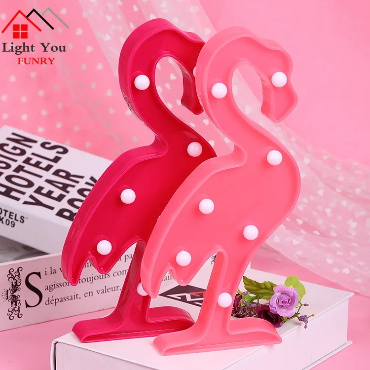 

3D Desk Lamp Cartoon Flamingo Modeling Table Night Light LED Lamp Home Office Children's Room Decoration Gifts