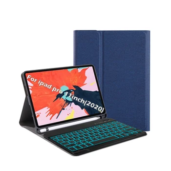 

For iPad Pro 11 inch 2020 Case Russian French Backlit Bluetooth Keyboard PU Leather Cover for iPad Pro 11 inch 2020 Pen Holder