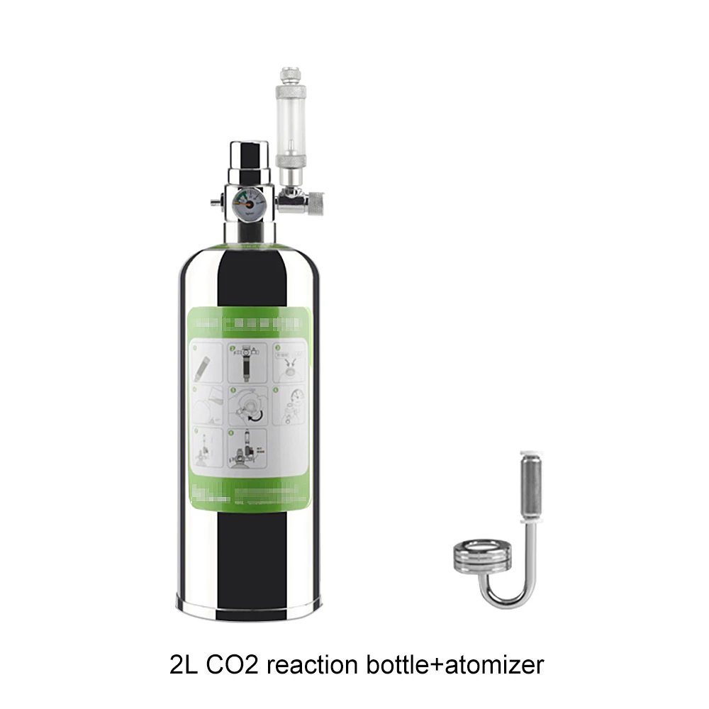 Аквариум CO2 система генератора комплект CO2 из нержавеющей стали цилиндр генераторная система с пузырьковым диффузором углекислый реактор комплект