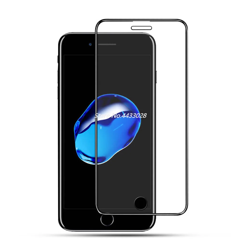 9H полное клеевое Покрытие Закаленное стекло для Apple iPhone 6 6S 7 8 PLUS защита экрана Plus