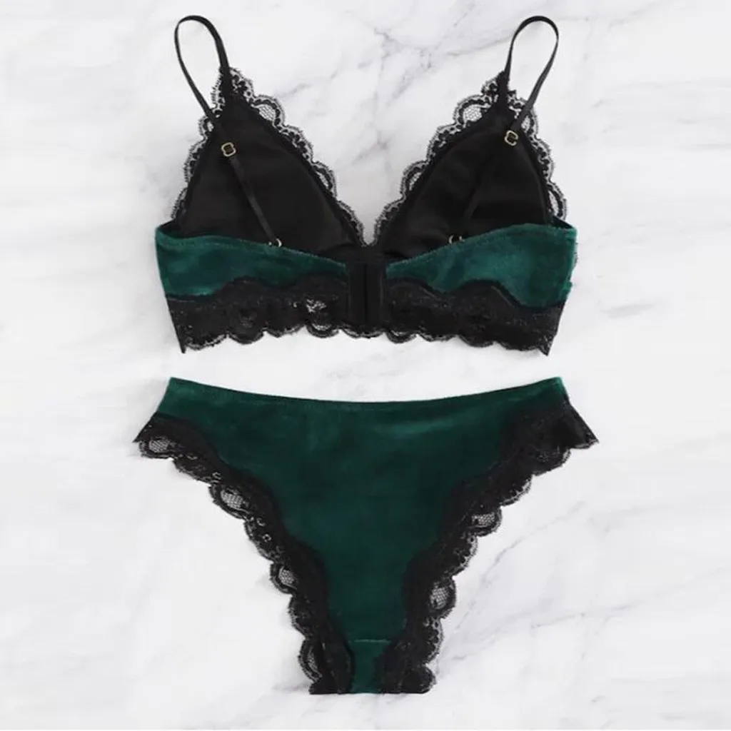 sexy bra panty set Lingerie Sexy Bra Set Bras 2019 Women Brief Sets Women Sexy Lace Velvet Set Comfortable Sleepwear Bra Underwear Sets *S bra panty sets