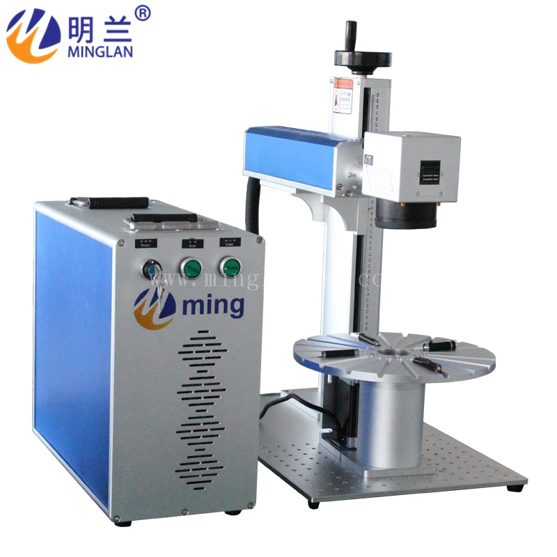 

MINGLAN 20W Fiber Lase Machine mark pens with rotary MLF-20W
