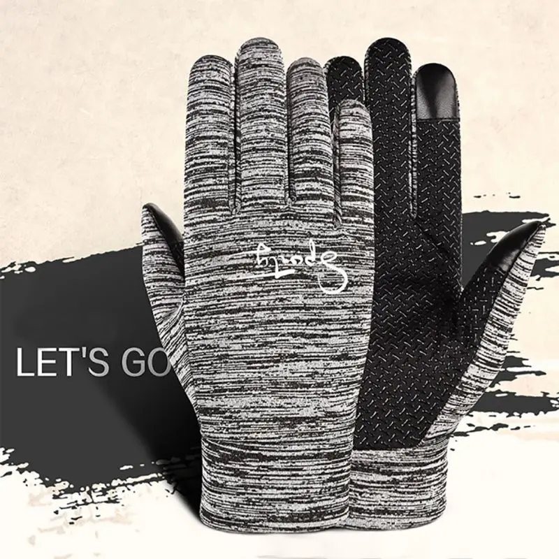 

Touch Screen Gloves Men's Warm And Windproof Gloves Men's Full Finger Gloves Non-slip Riding Gloves