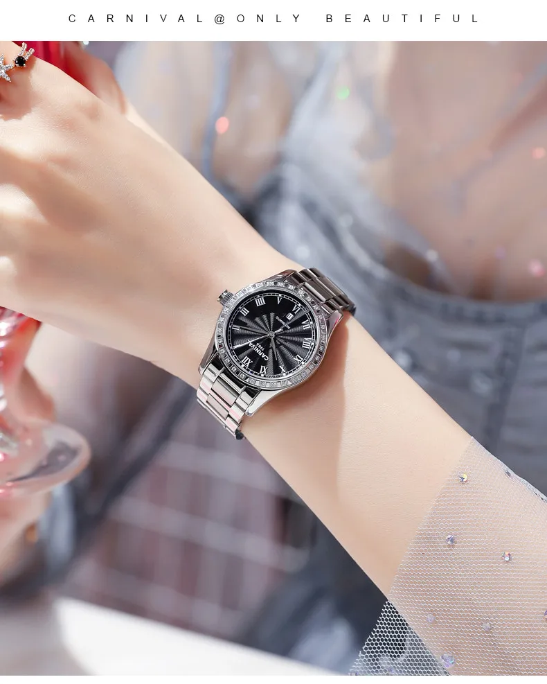 Женские часы, женские креативные часы со стальным браслетом, женские Автоматические механические часы, Relogio Feminino Montre Femme