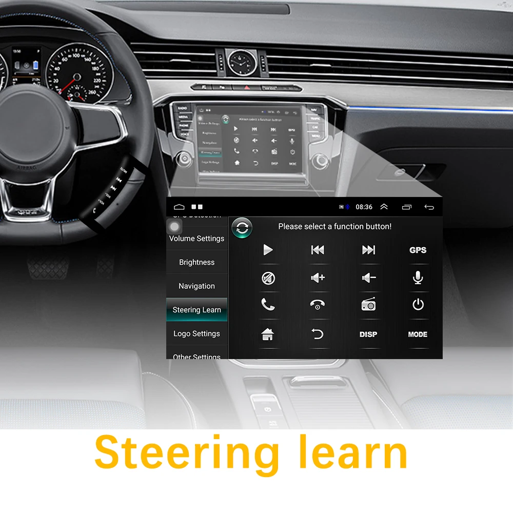  Podofo Drahtlose Fernbedienung Verwendung zu DVD GPS Player Lenkrad Fernbedienung Taste für Univers