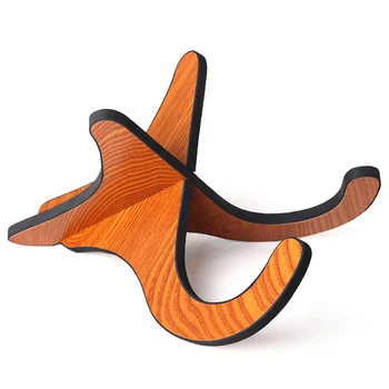 

Wood Elaborate Ukulele Sturdy Holder Musical Instrument Violin Fold Stand