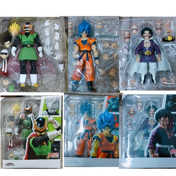 

SHF Dragon Ball PVC Action Figure Son Goku Super Saiyan Blue Hair Gokou Saiyaman Gohan Hercule Mr. Satan Figures Model Toy