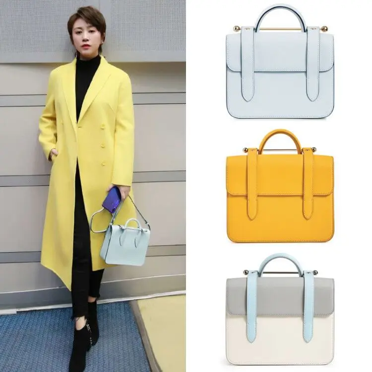 

WOMEN'S Leather Bags Hand Single-shoulder Crossbody Bag Fashion Flow Leather Bag