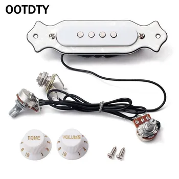 

OOTDTY Guitar 500K Control Line Sound Hole Pickup 1Tone1Volume For Cigar Box 3-4 Steel String