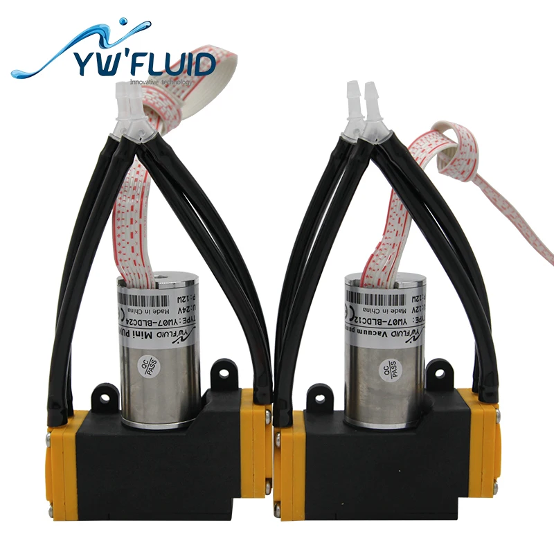 YWfluid электрический мембранный вакуумный миниатюрный насос с 12В Бесщеточный BLDC